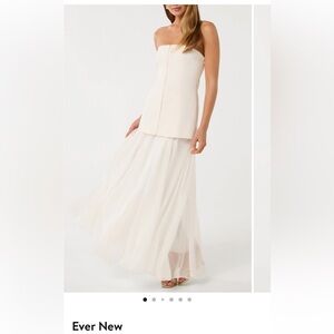 Ever New Cream Strapless Gown